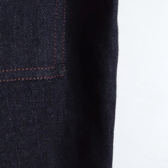再販！× 11  新！デニムのなんでもないパンツ  中厚の11oz  日本製の本格デニム  濃いめのインディゴ 12枚目の画像