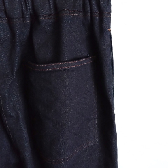 再販！× 11  新！デニムのなんでもないパンツ  中厚の11oz  日本製の本格デニム  濃いめのインディゴ 11枚目の画像