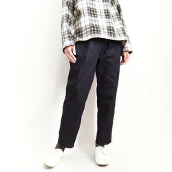 再販！× 11  新！デニムのなんでもないパンツ  中厚の11oz  日本製の本格デニム  濃いめのインディゴ 4枚目の画像