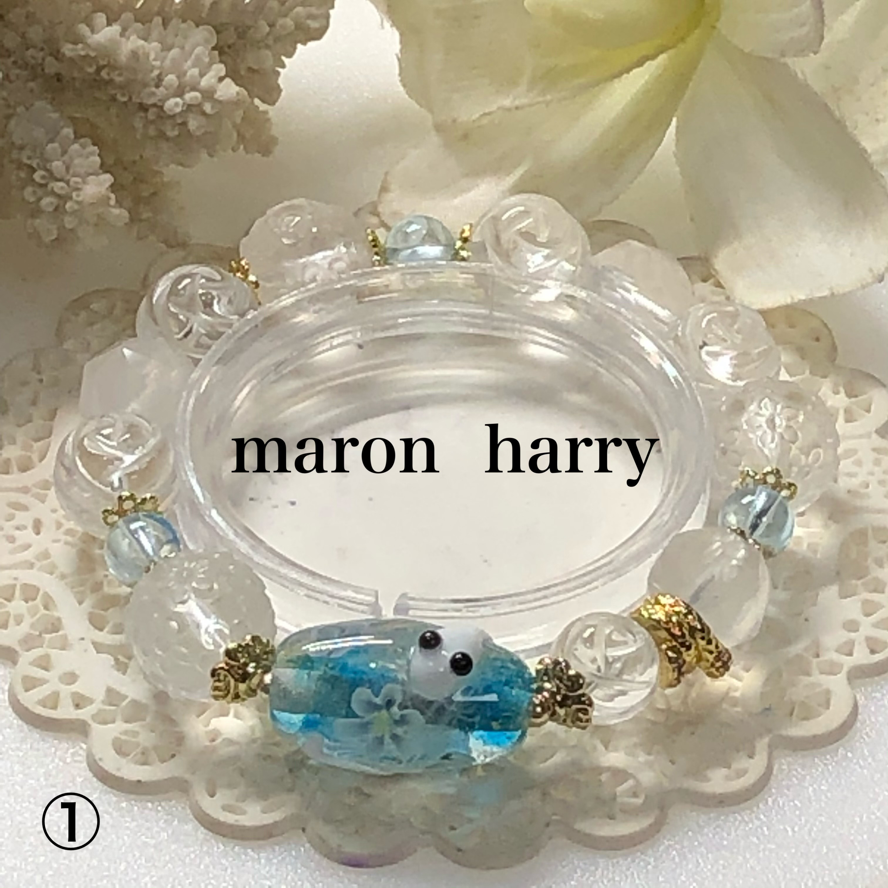 ⭐️大人気⭐️白蛇とんぼ玉・天然石ブレスレット•*¨*•.¸¸♬ 5,905円