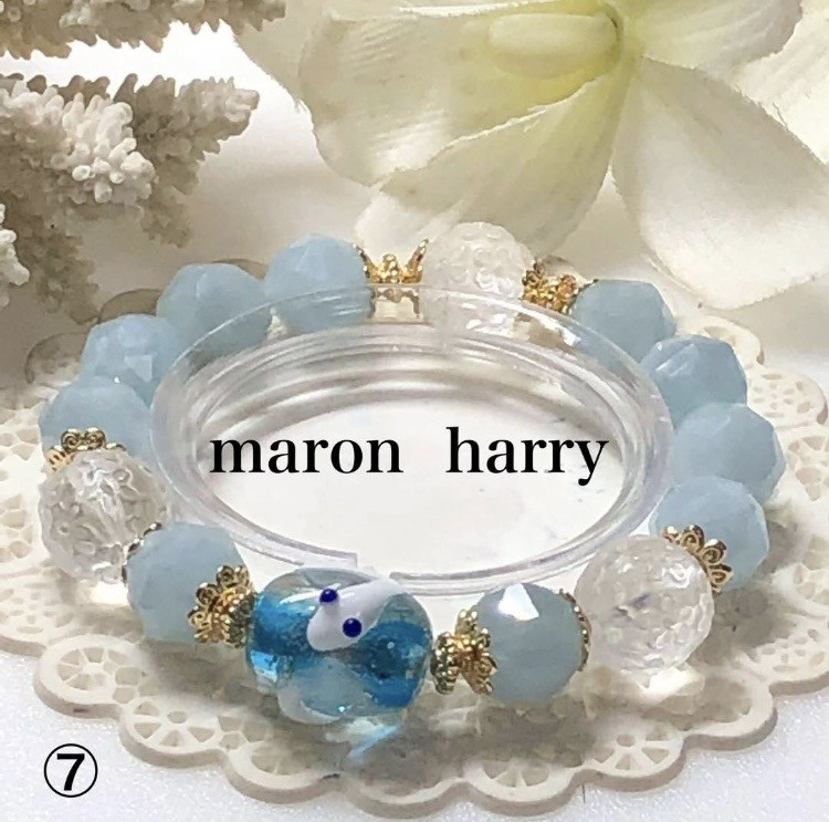 ⭐️大人気⭐️白蛇とんぼ玉・天然石ブレスレット•*¨*•.¸¸♬