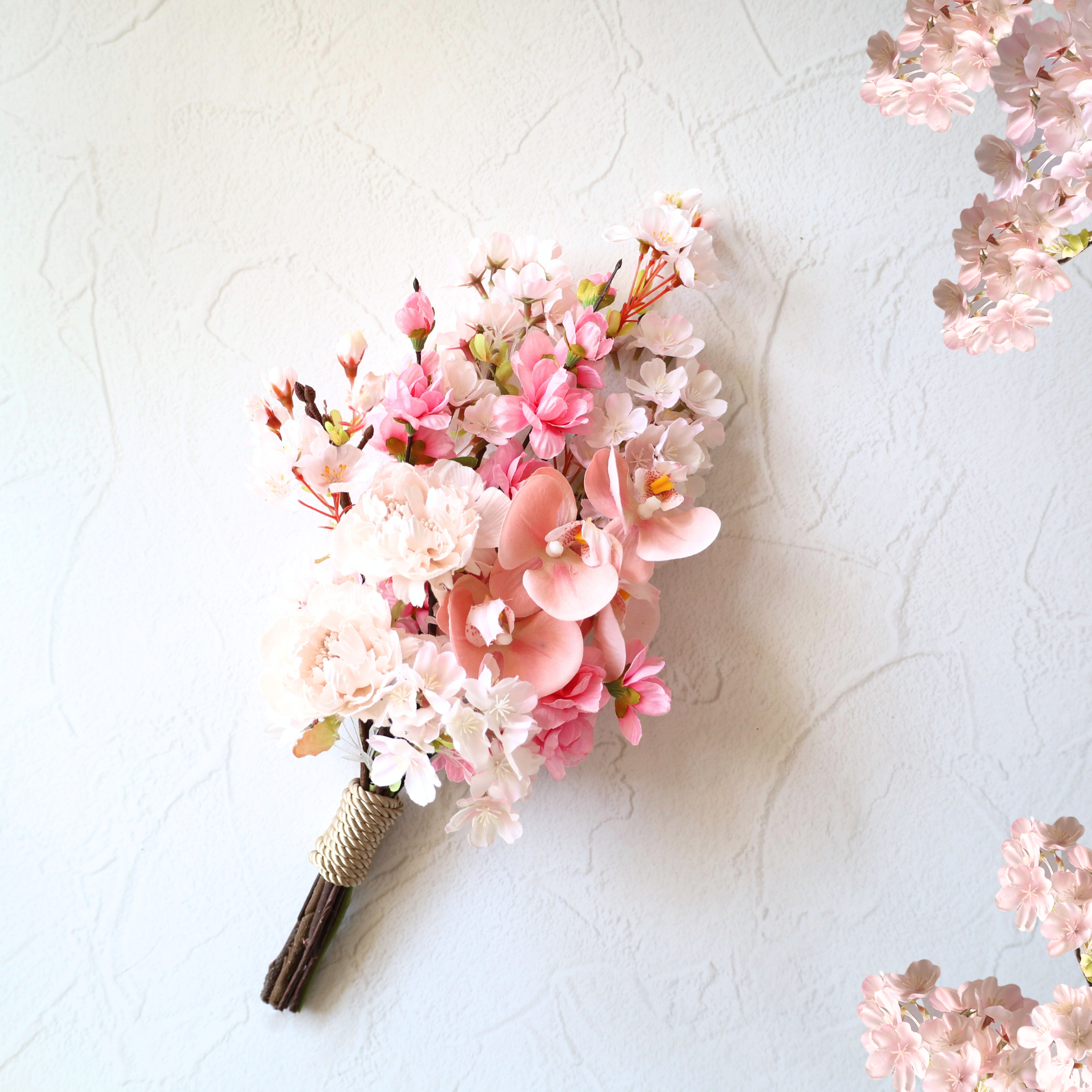 桜2026　春の息吹❀桜束　和装婚　和装ブーケ　和装小物　ブーケ　クラッチブーケ　ブライダル　ウェディング　結婚式　花束