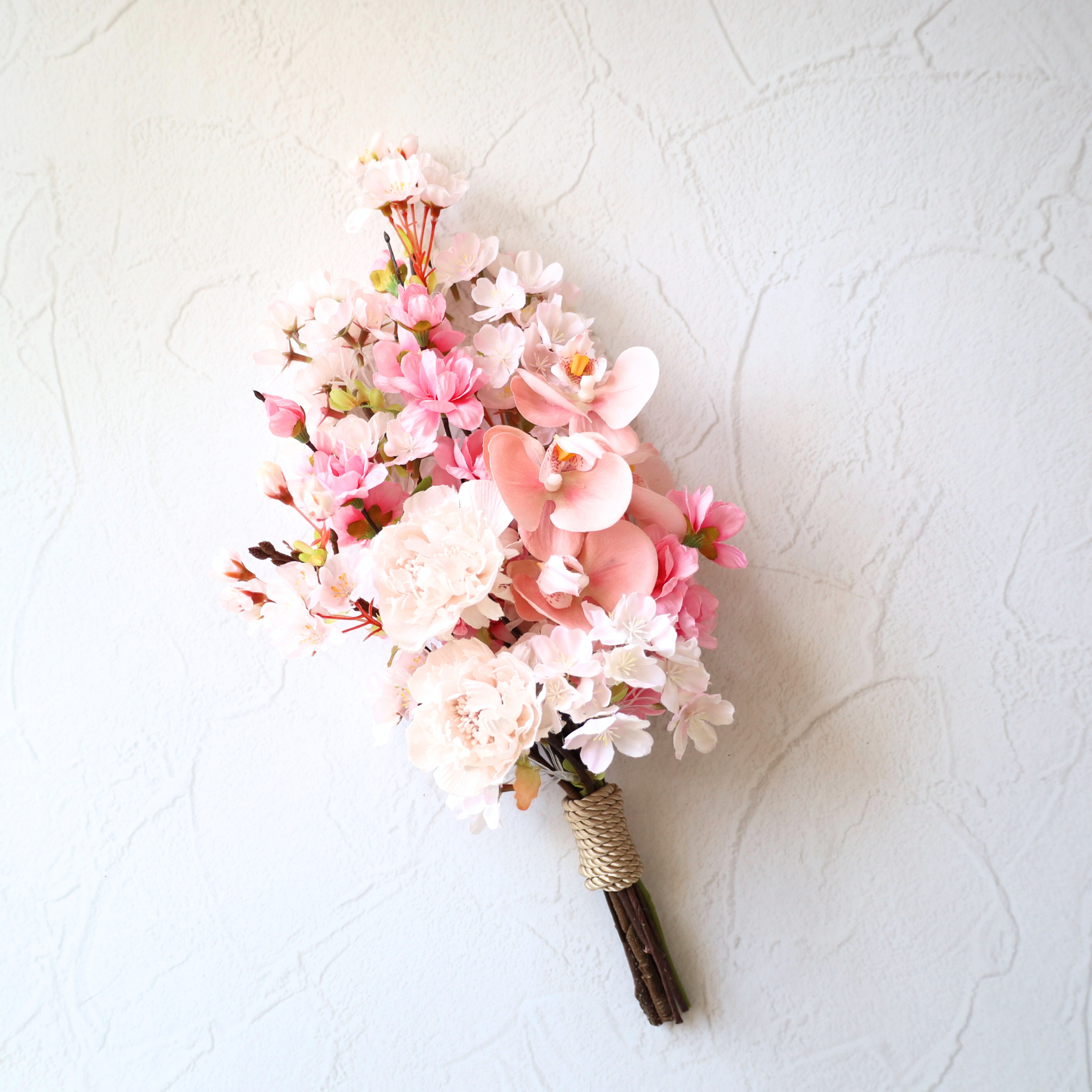 桜2026　春の息吹❀桜束　和装婚　和装ブーケ　和装小物　ブーケ　クラッチブーケ　ブライダル　ウェディング　結婚式　花束