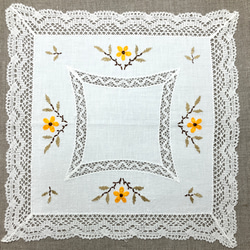 春夏に♪ 50cm〜 W巾 ＃5 フランス エンブロイダリーレース 刺繍生地