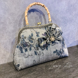 1点限定価格！！煌彩箔♡佐賀錦プラチナ帯ゴールド口金♡格の高い濃密