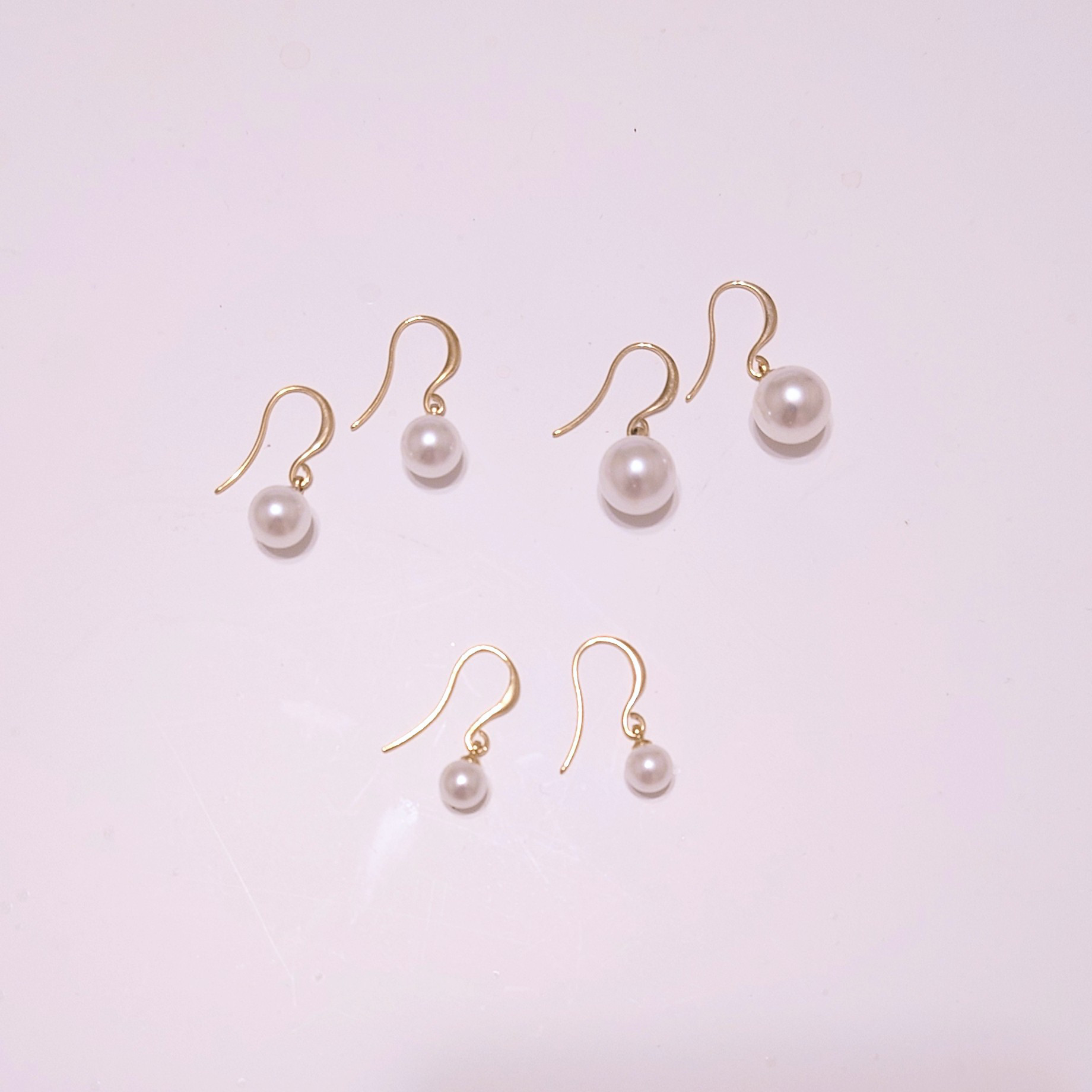 パールピアス3点set♡