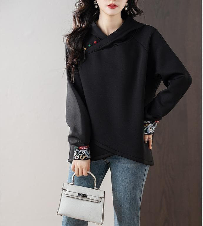 S～　新品　大きいサイズ　秋冬　 刺繍 パーカー　トップス フード　春.;