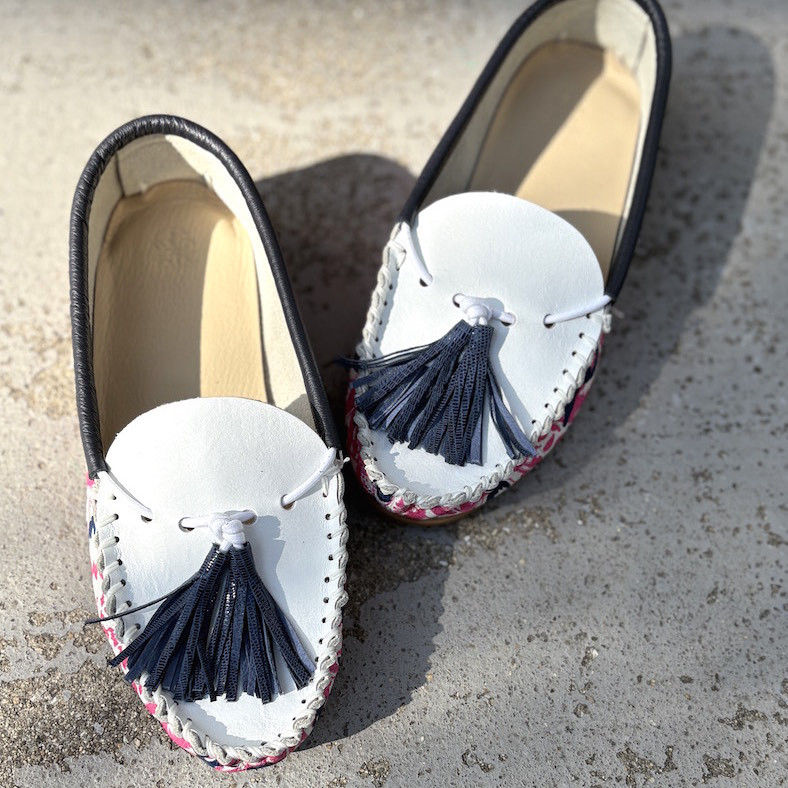 送料無料/ カモフラサイケ・タッセルモカシンシューズ・スリッポン・ローファー・オフシーン　MADE IN JAPAN