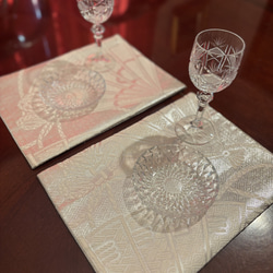 花嫁衣裳の丸帯リメイク 正絹テーブルランナー1537 テーブルクロス