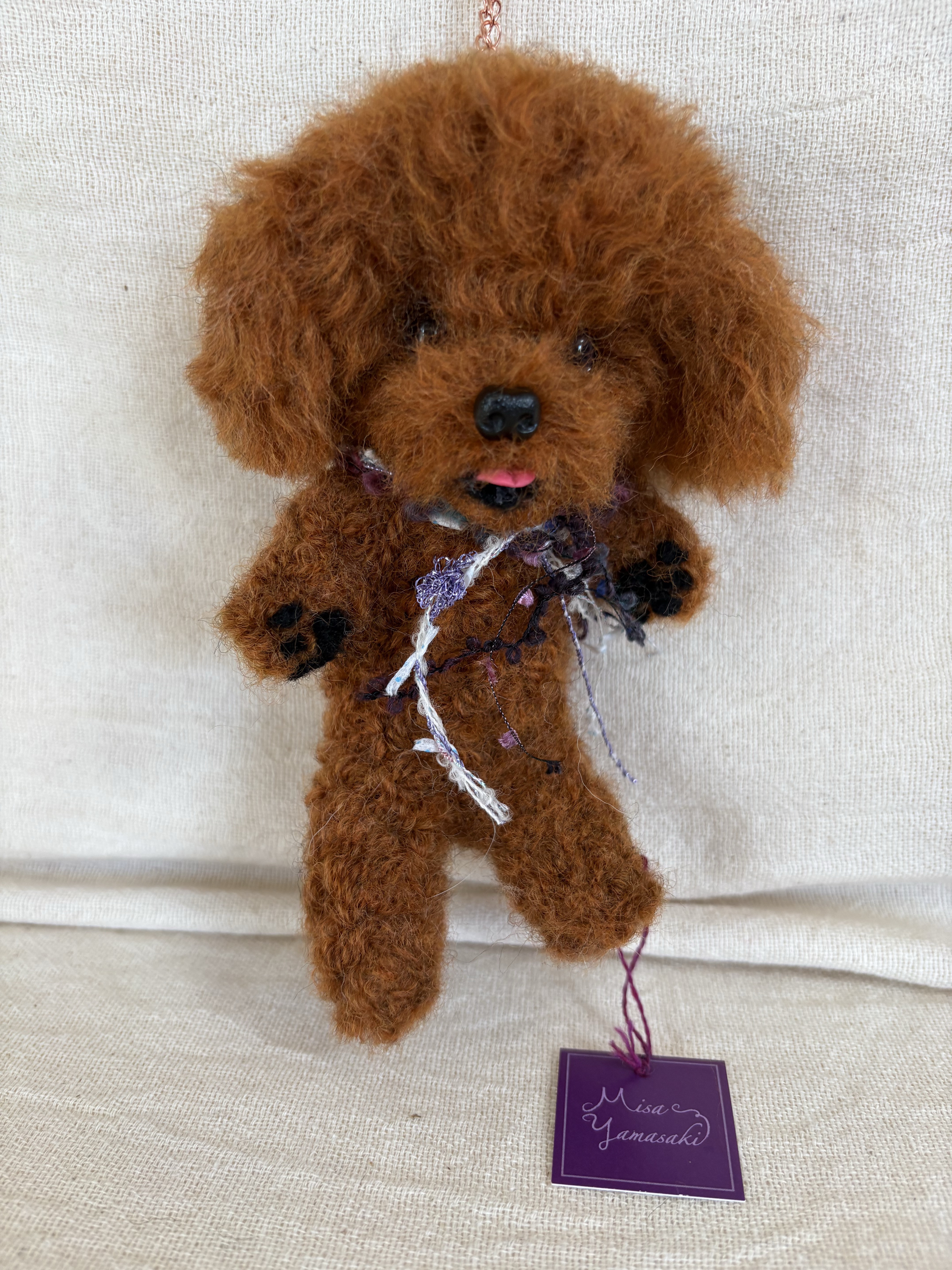 トイプードル　レッド　トイプー　バッグチャーム　キーホルダー