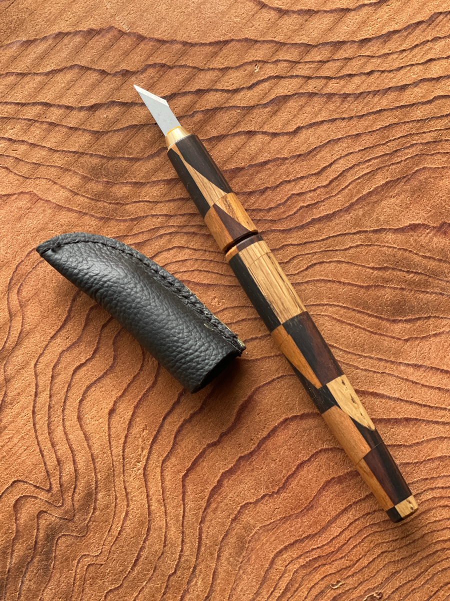 寄木のアートナイフ　オール木軸