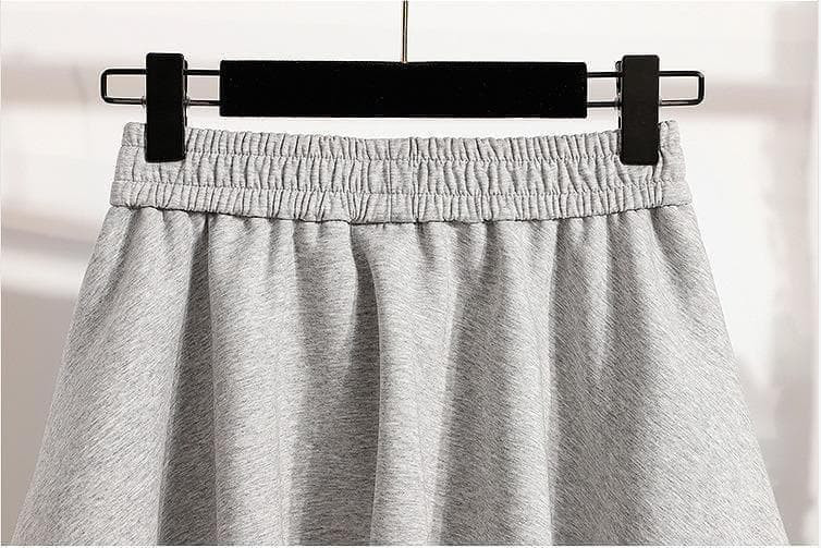 新品 大きいサイズ 秋冬 裾レース スウェット パンツ スカート風 ペプラムp