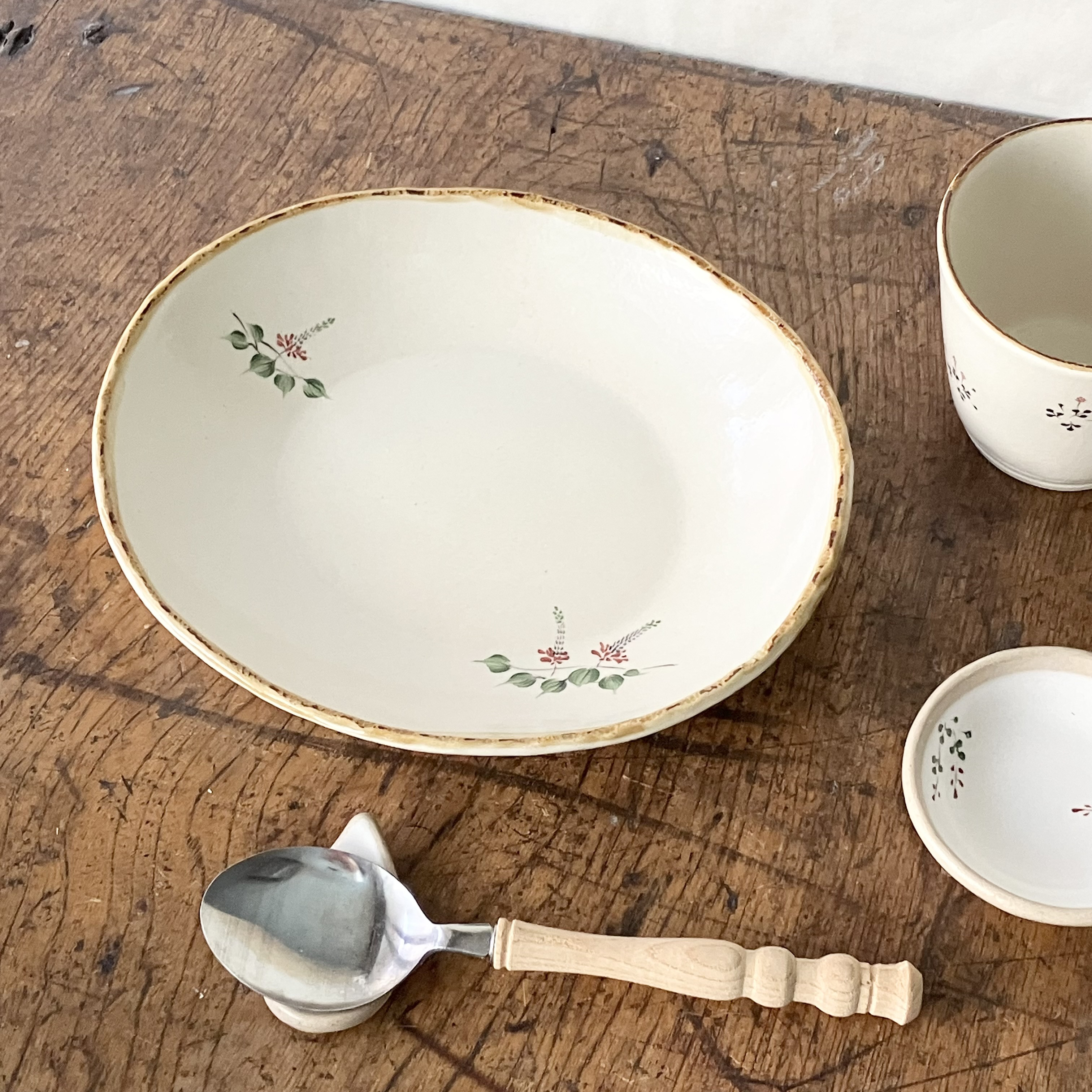 陶器 オーバル皿　クズ