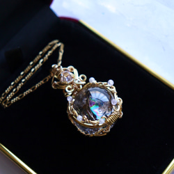 アンダラクリスタル✧ワイヤージュエリーネックレス/希少マルチカラー