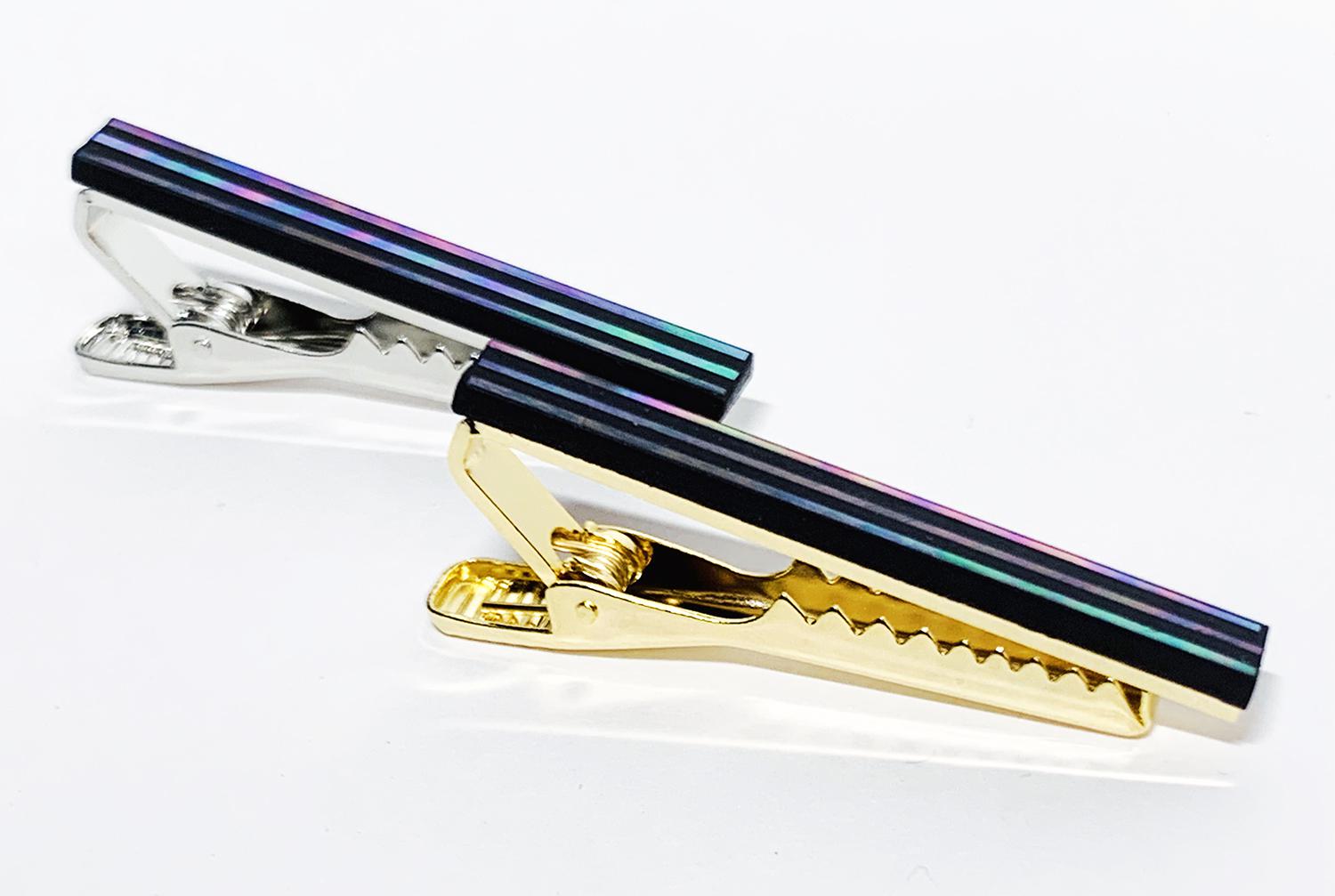 《漆・螺鈿》青いひかり マット ver.3 漆ネクタイピン