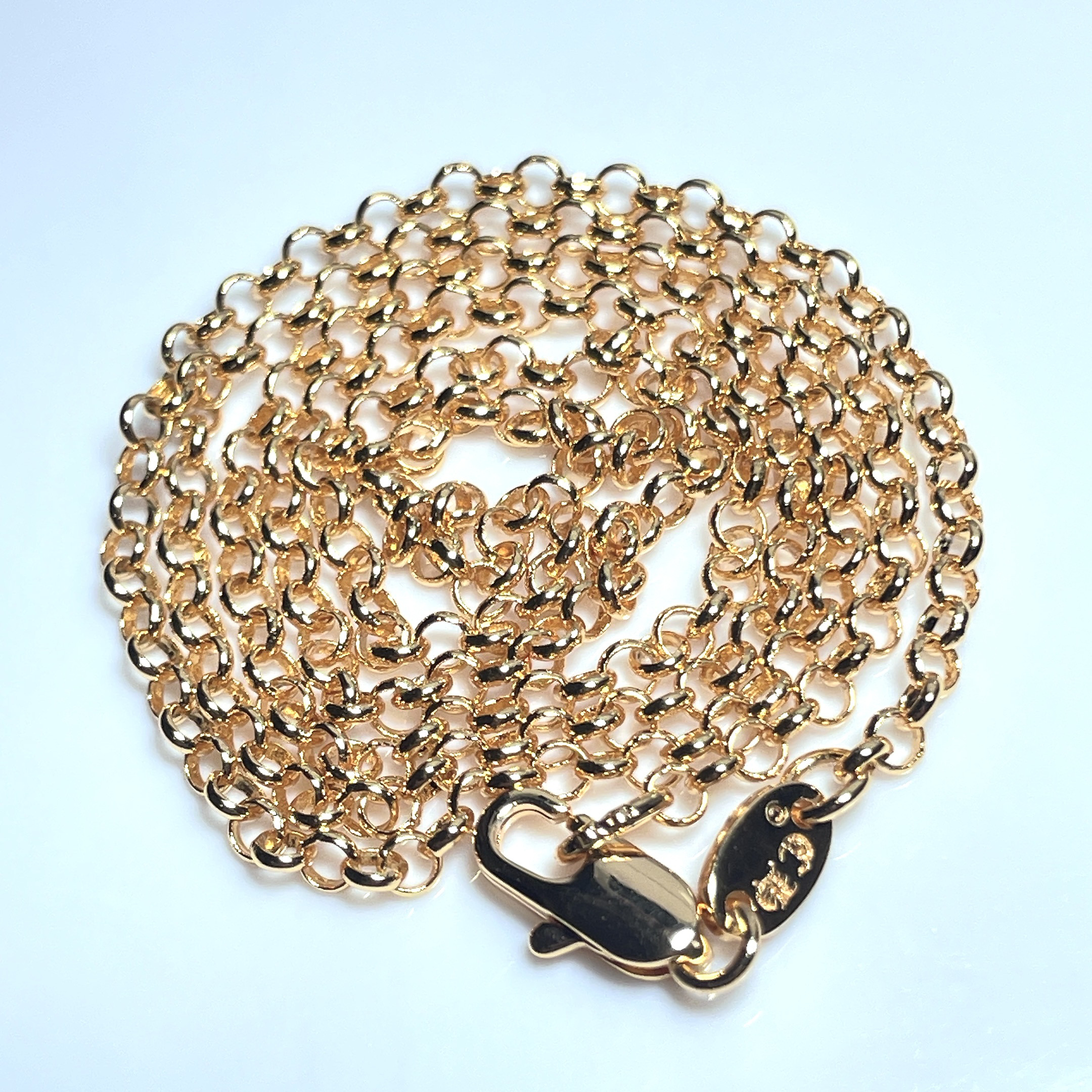 【チェーン】 ロールチェーン ネックレス ゴールド silver９２５ 刻印入り