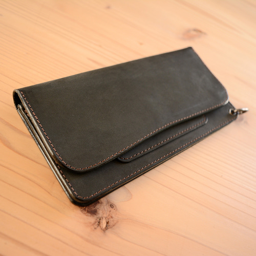 イタリアンレザー ロングトラッカーウォレット メンズ 長財布 本革
