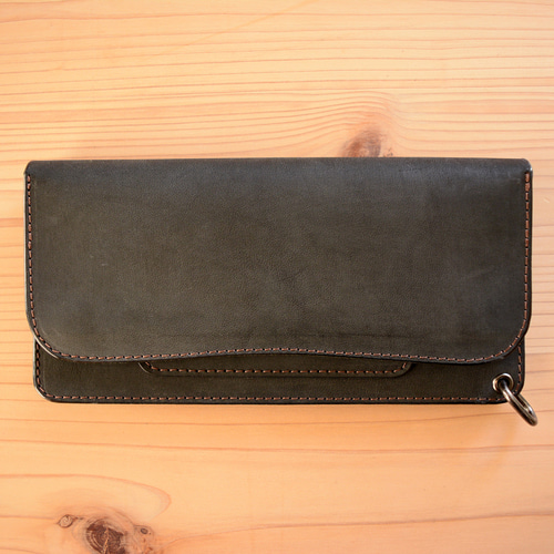 イタリアンレザー ロングトラッカーウォレット メンズ 長財布 本革