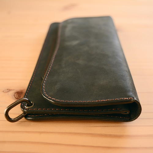 イタリアンレザー ロングトラッカーウォレット メンズ 長財布 本革