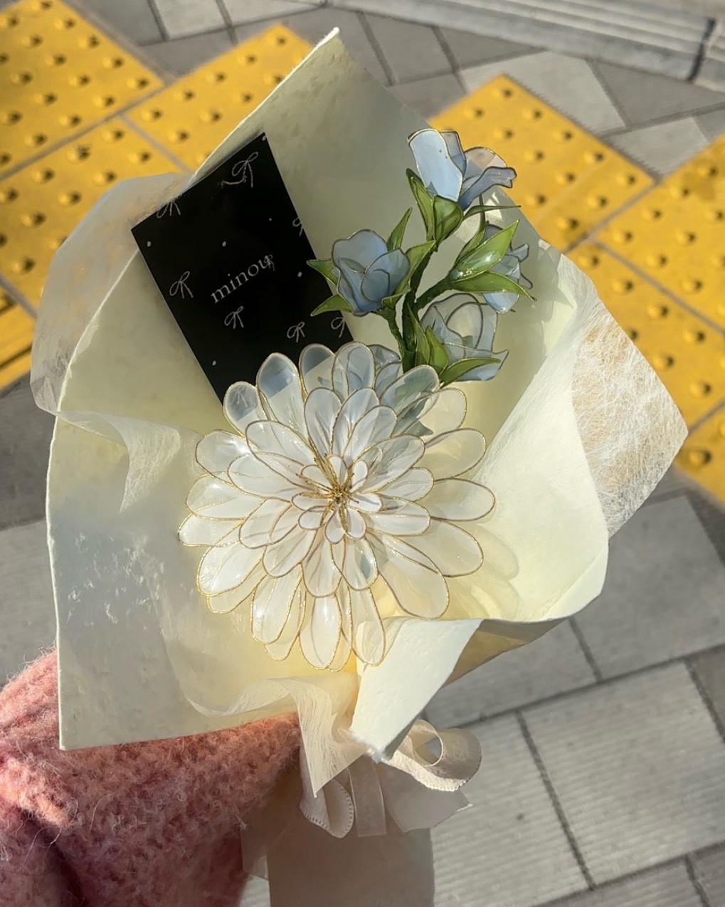 milky sheer gerbera bouquet うるっと透け感ガーベラブーケ