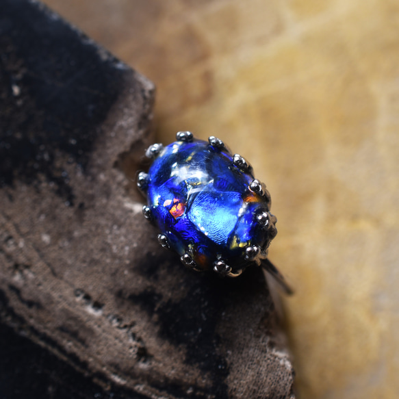 春季新品【數量有限，均碼】奇幻席勒復古捷克玻璃龍息SV925（戒指） 第6張的照片