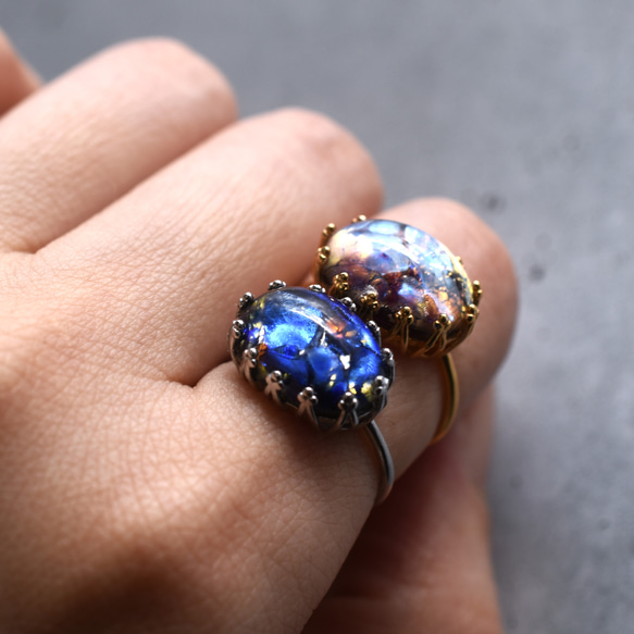 春季新品【數量有限，均碼】奇幻席勒復古捷克玻璃龍息SV925（戒指） 第1張的照片