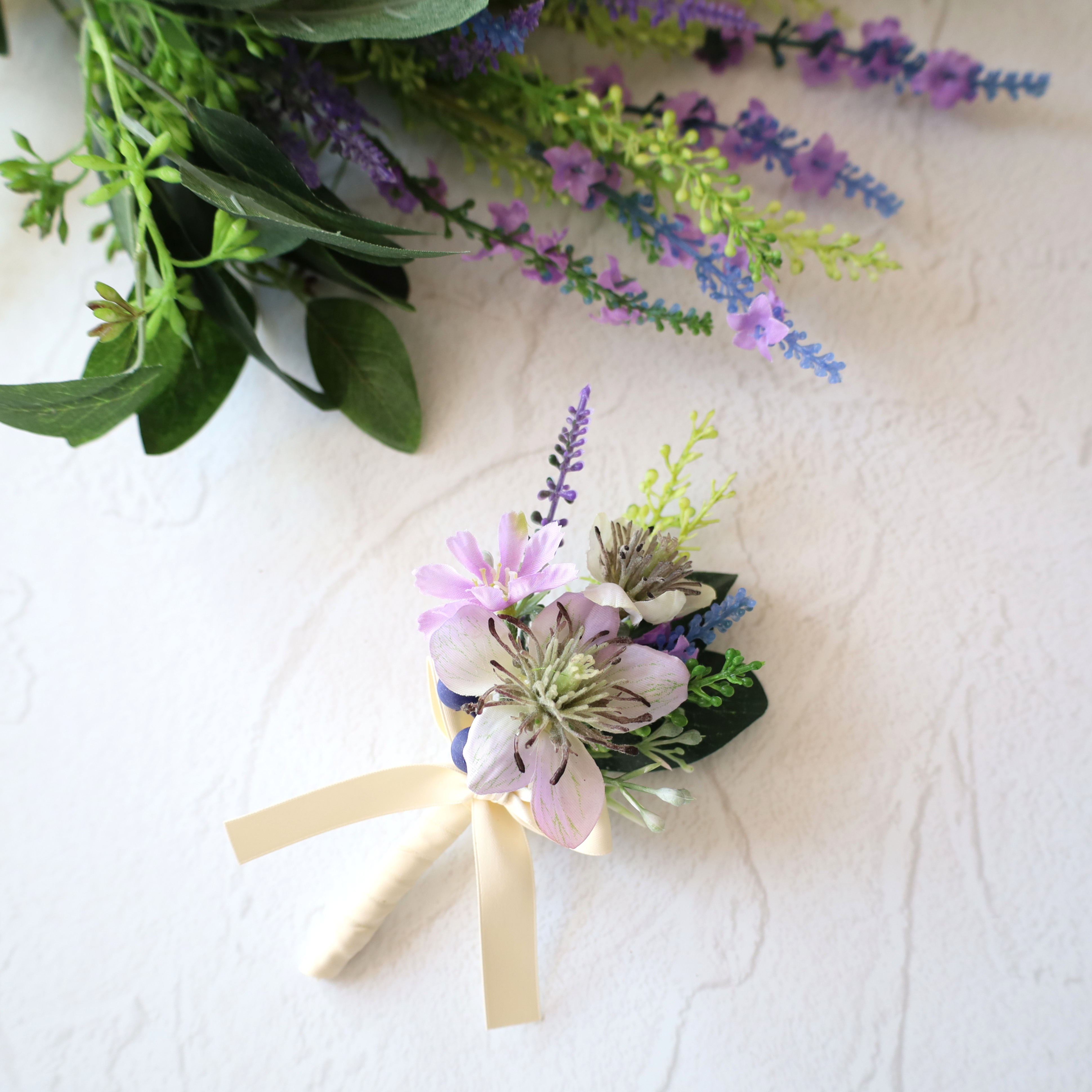 ラベンダーのシャンペトルブーケ　ブーケ　クラッチブーケ　フォトウェディング　前撮り　ブライダル　ウェディング　結婚式