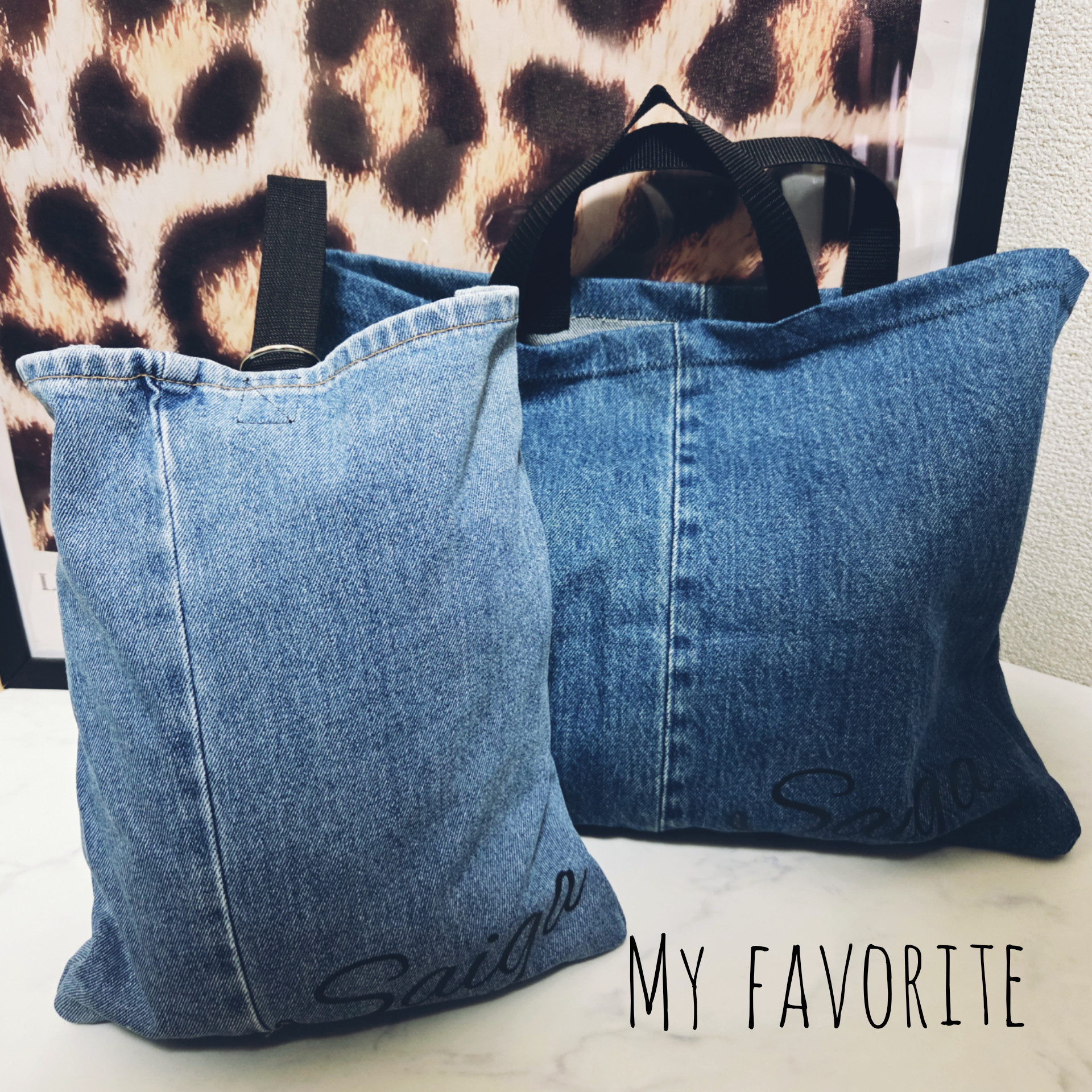 名前入り　レッスンバッグ&上履き入れセット　ヒョウ柄　ハート　アメリカン　にこちゃん　スマイル　　大人気　星　　ゼブラ 4,100円