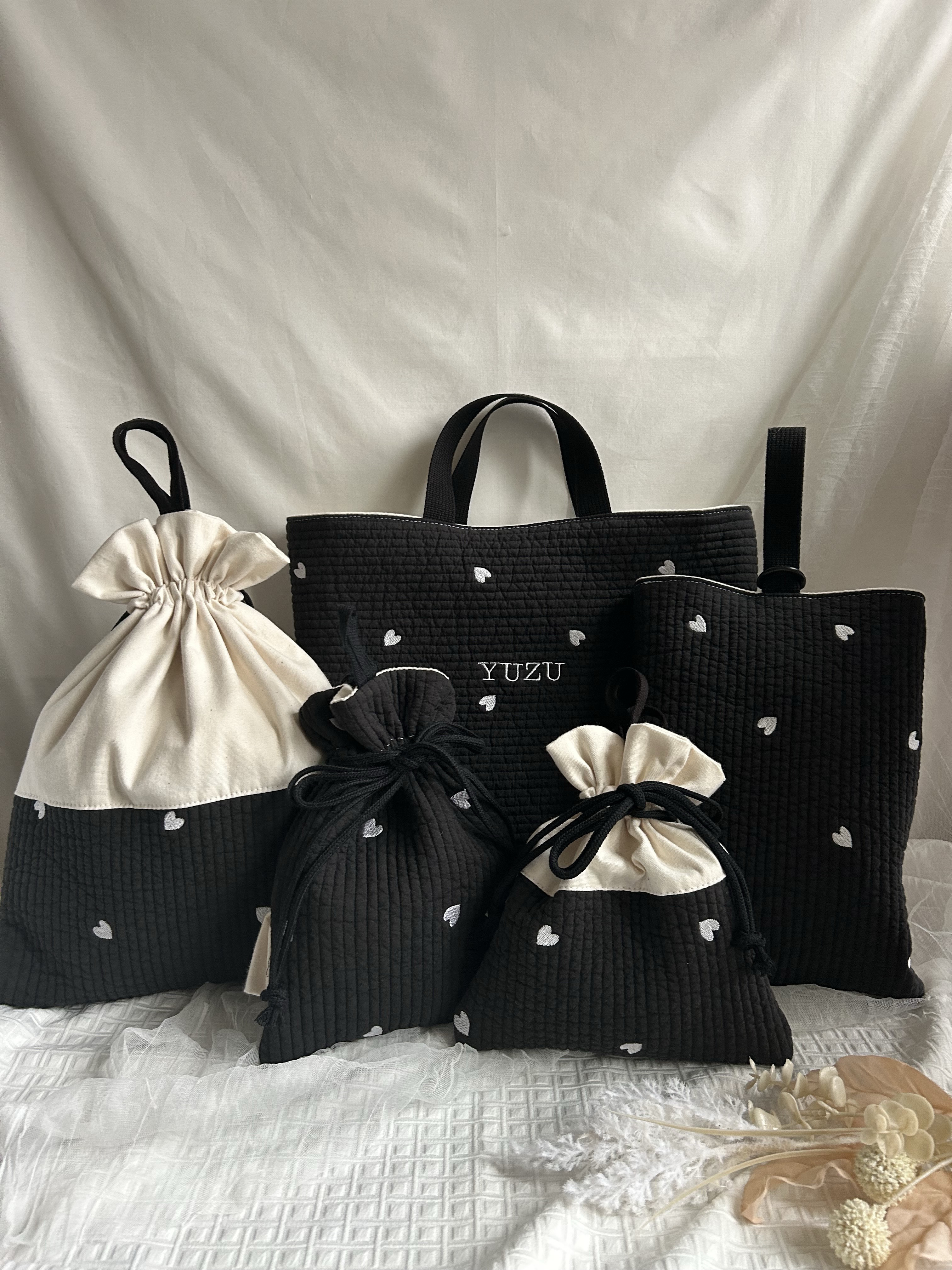 【オーダーメイド✂︎】【ママとお揃い】【単品購入も可】【お名前刺繍】【４点セット】 11,607円