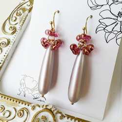 フラワー・シーリングスタンプピアス8 ピアス（フック・チェーン） 花