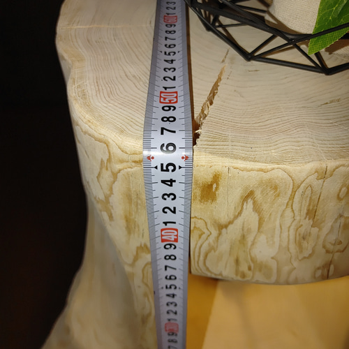 ①大型 切り株 ひのき くりぬき 親子 本立て 椅子 スツール テーブル