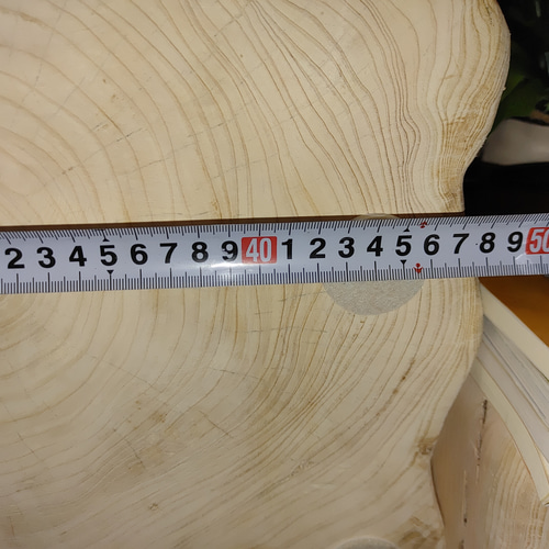 ①大型 切り株 ひのき くりぬき 親子 本立て 椅子 スツール テーブル