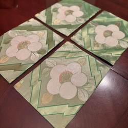 豪華刺繍の可愛い七五三の帯リメイク 正絹テーブルランナー1680