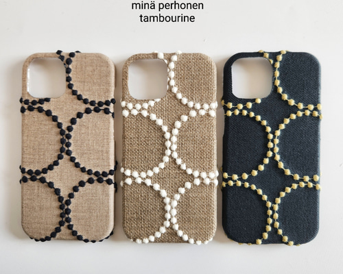 ミナペルホネン ハンドメイド スマホケース スマホカバー タンバリン