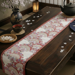 日本の着物帯リメイク｜タペストリー＆クッションカバー セット｜扇と