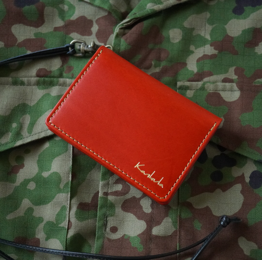 自衛官用の身分証ケース　mbc-01 ブッテーロ　レッド