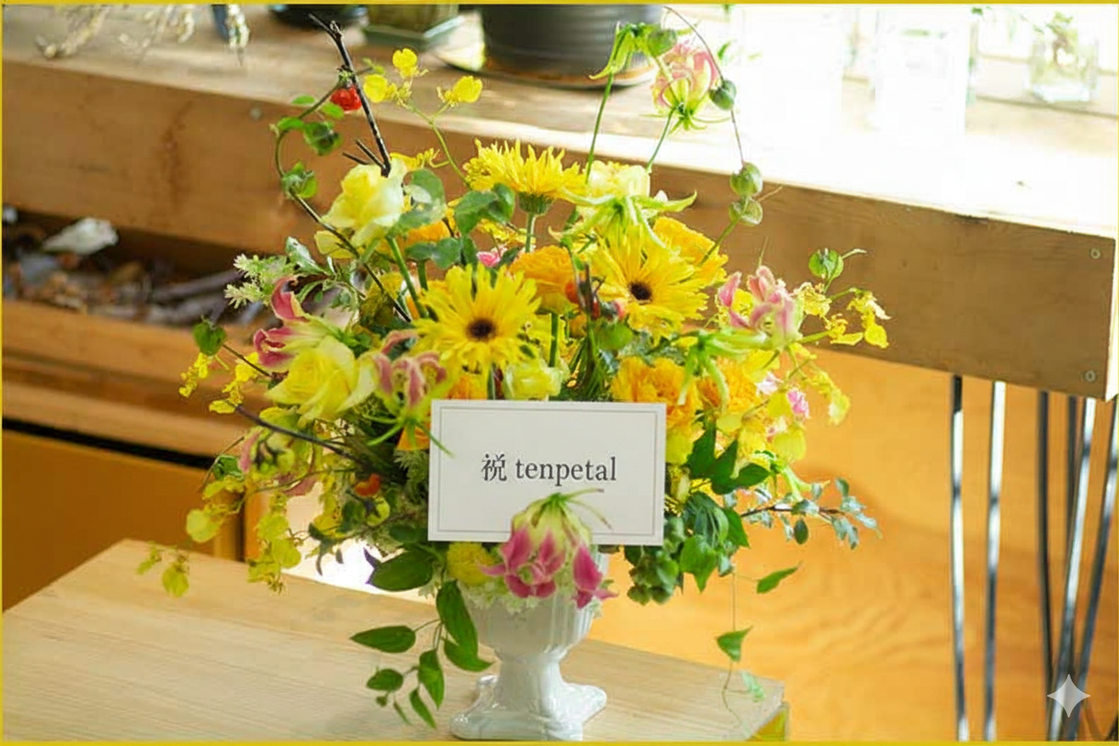 【生花】開店・開業祝い｜サロンオープンに贈るオーダーフラワー｜名古屋市内は直接配送OK｜Ten Petal
