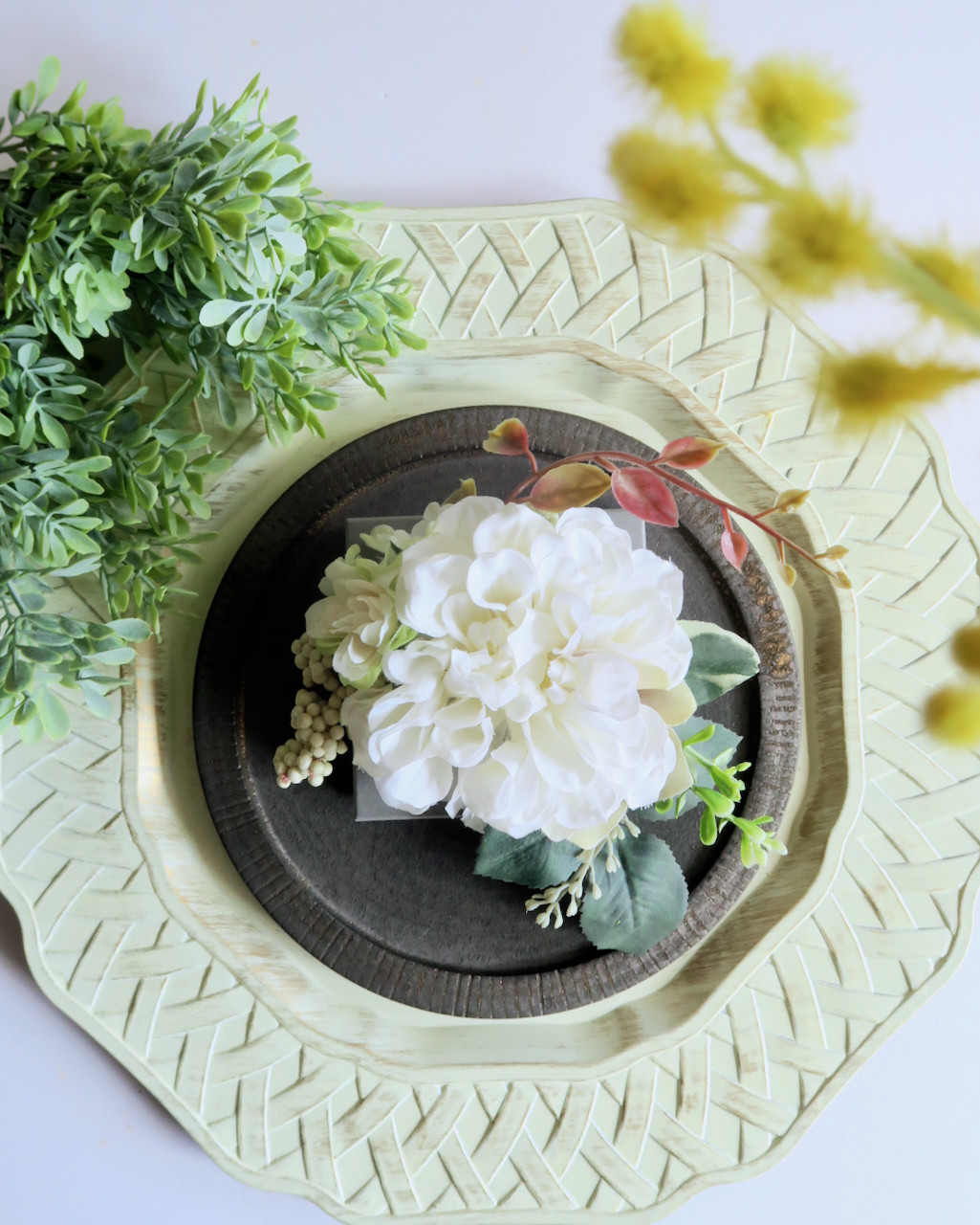 【2way】大きなダリアのコサージュ／クリップ