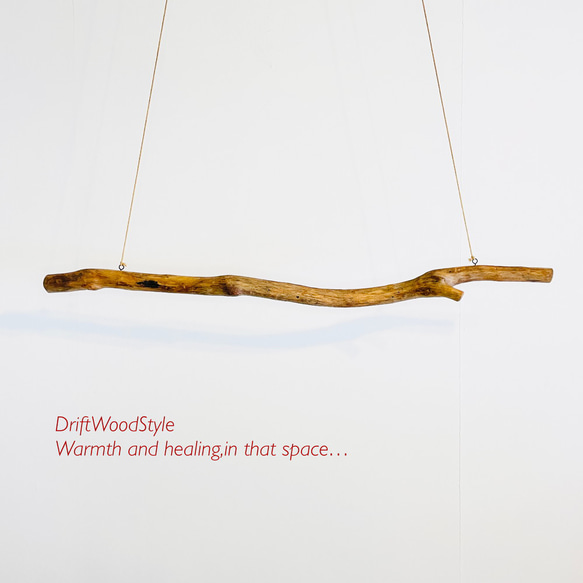 1ｍサイズのシンプルな流木のハンガーラック 北欧 衣装掛け ハンギング 吊り下げ ハンガーポール N114 7枚目の画像