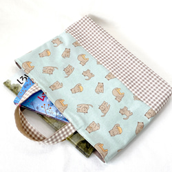 レッスンバッグ　通園バッグ　図書バッグ　ねこの日常　マンチキン　男の子　女の子　マチあり 6枚目の画像