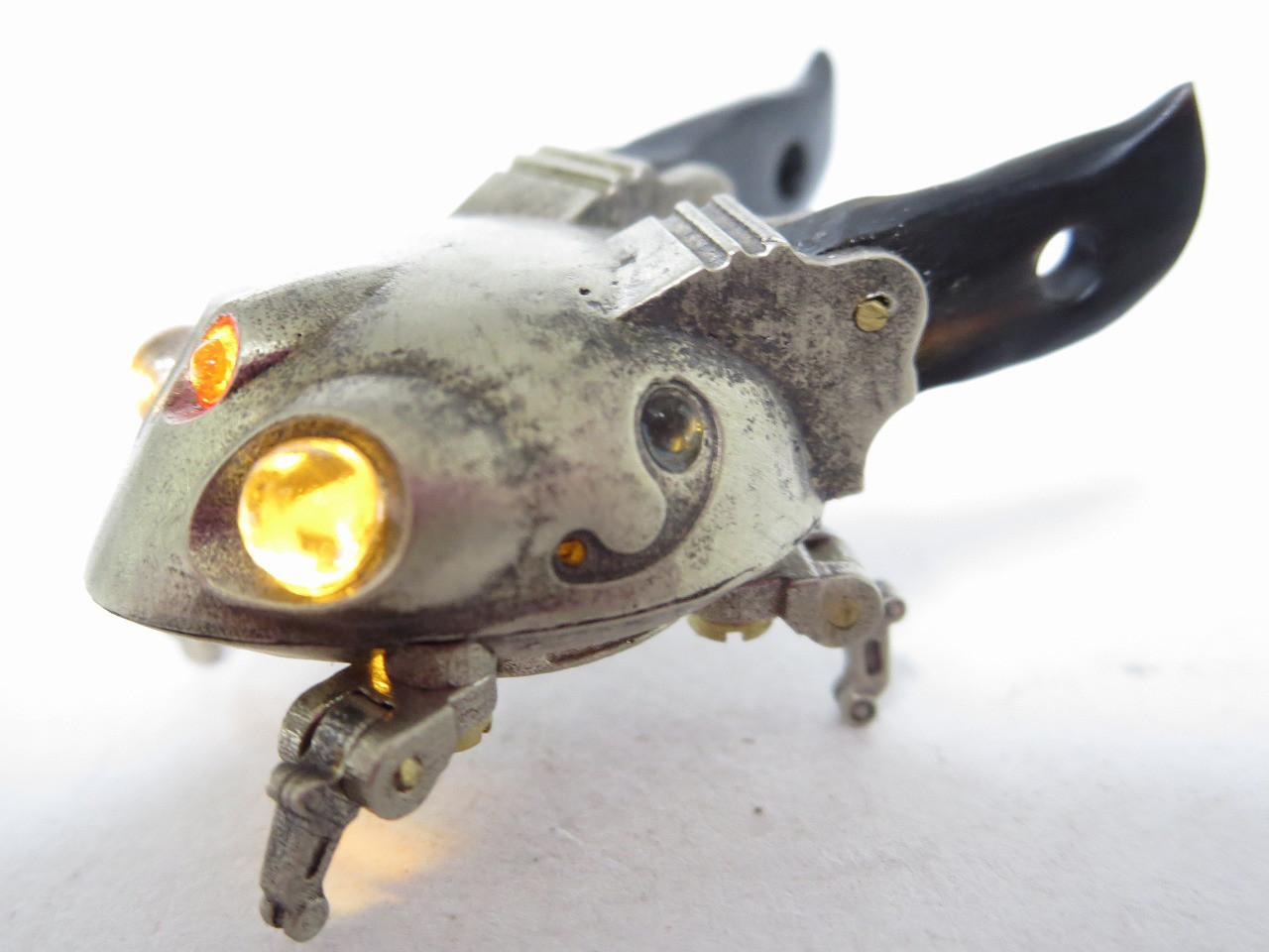 つのぽっど　うわぞりあなあき（洋白、水牛角）