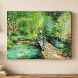 一点物】『 ミモザ街道 』油絵 油彩 油画 風景画 原画 絵画 インテリア