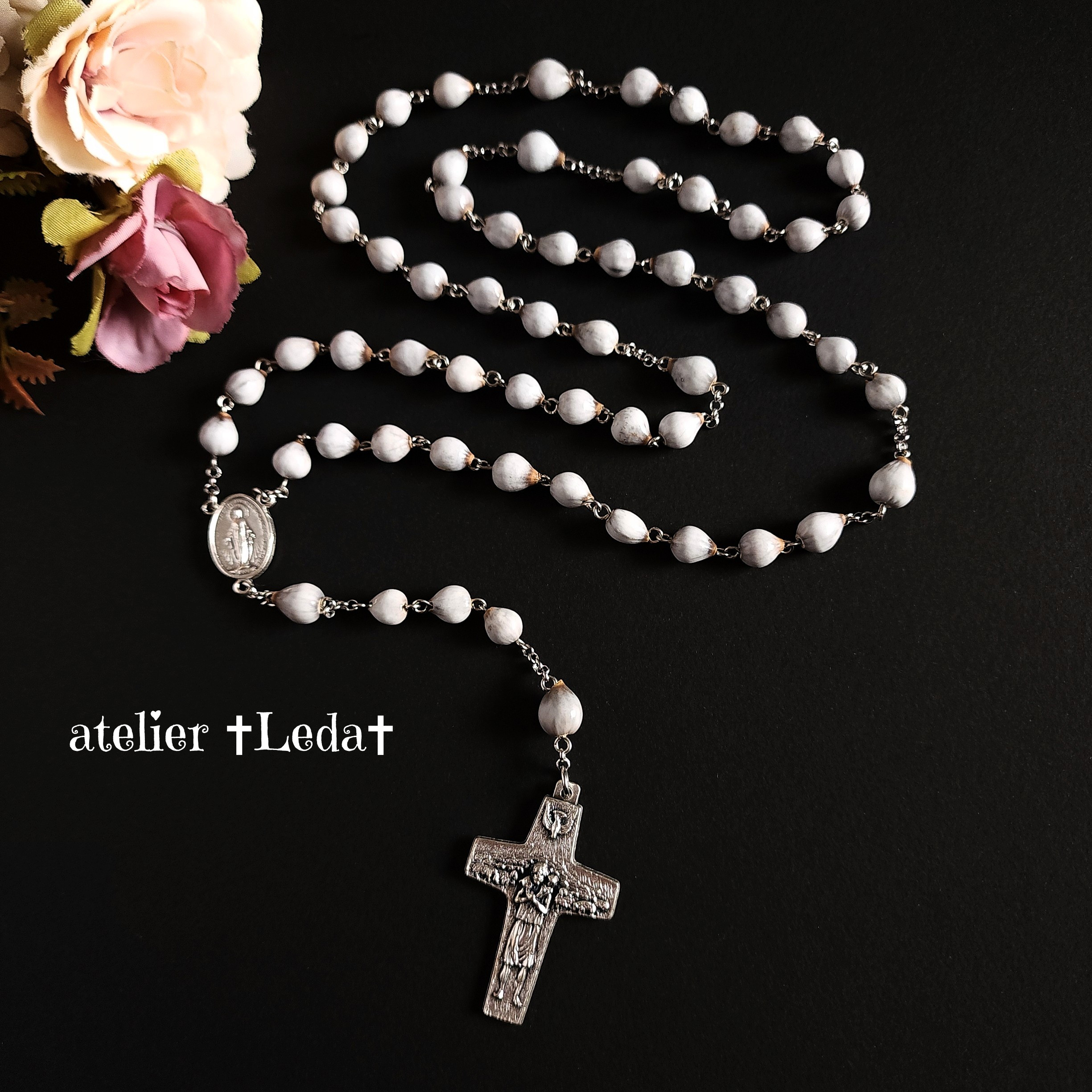 ☆ヨブの涙 ロザリオ☆Job's Tears Rosary マザー・テレサのロザリオ