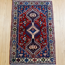 150×100cm【手織り ペルシャ絨毯ギャッベ】ギャベ 手織り絨毯