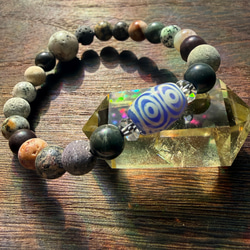 女性の守り神』☆ 緑度母天珠 ☆グリーンターラ☆菩提樹 ブレスレット