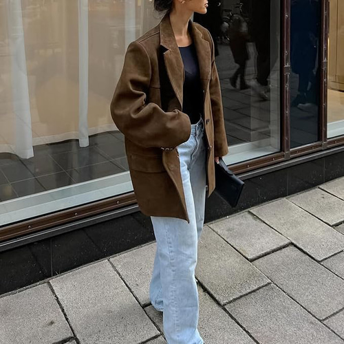 スエードレザーオーバーコート Suede Leather Overcoat ジャケット