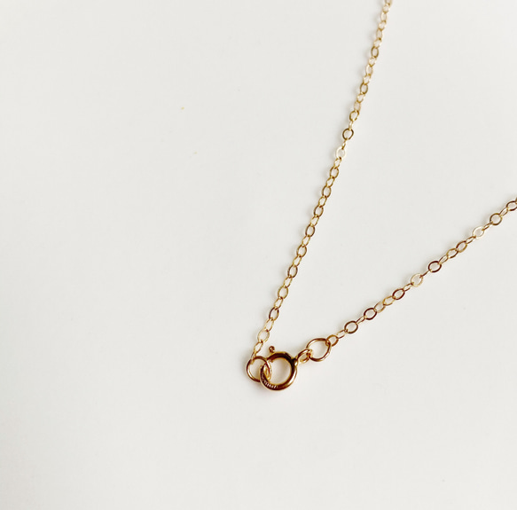 14KGF カランコエカットグリーンアメジスト 淡水パール ネックレス 6枚目の画像