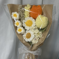 編み物 枯れない花束 毛糸のお花 大きめブーケ◎ その他置物 amu【複数
