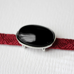 ●帯留 オニキス 6枚目の画像