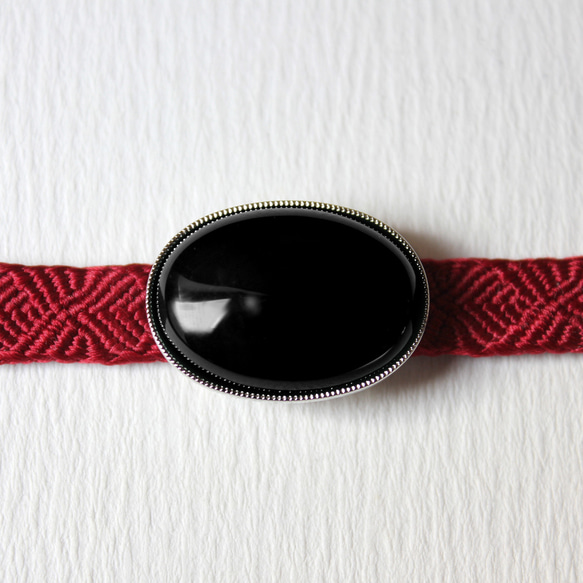 ●帯留 オニキス 1枚目の画像